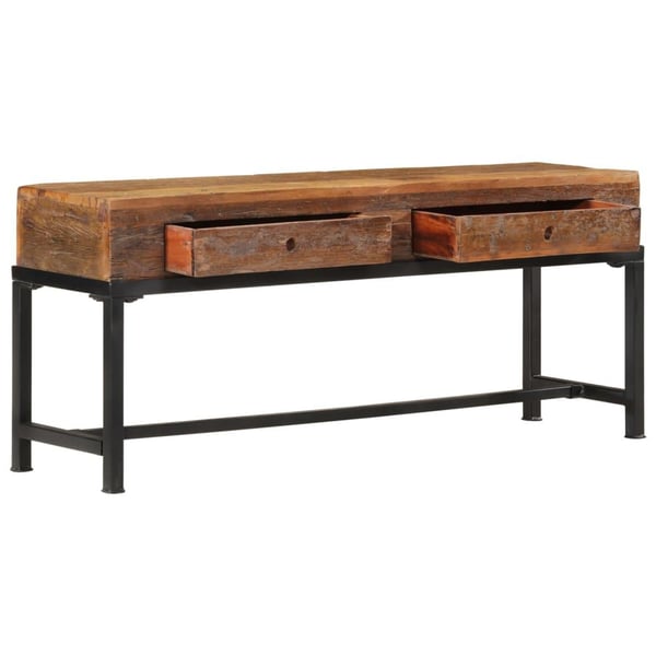 vidaXL TV-benk 110x30x46 cm gjenvunnet heltre