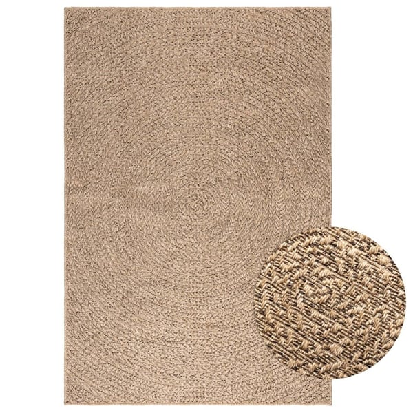 vidaXL Teppe ZIZUR 120x170 cm jute-utseende innendørs og utendørs