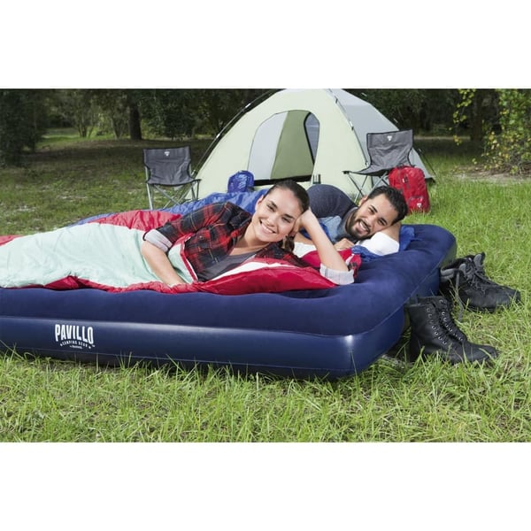 Bestway Oppblåsbar flokket luftseng 203x183x22 cm 67004