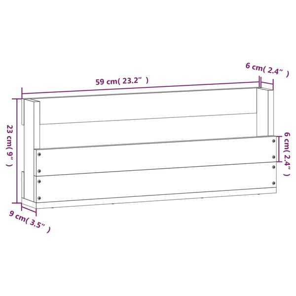 vidaXL Veggmonterte skohyller 2 stk hvit 59x9x23 cm heltre furu