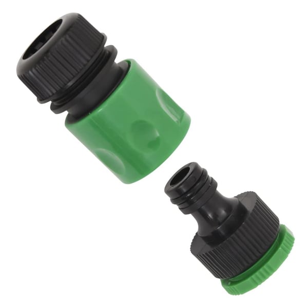 vidaXL Hageslange med monteringssett grønn 0,5" 30 m PVC