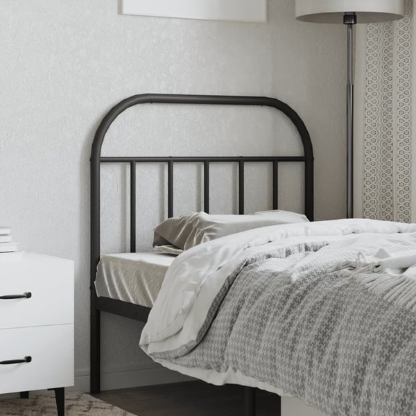 vidaXL Utskiftbar sengegavl i metall svart 80 cm