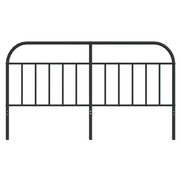 vidaXL sengegavl 180 cm metal sort