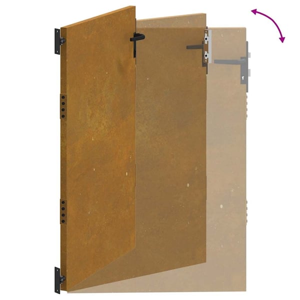 vidaXL Hageport 85x125 cm cortenstål