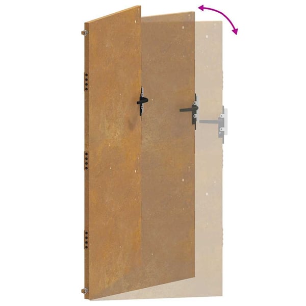 vidaXL Puutarhaportti 105x205 cm corten teräs