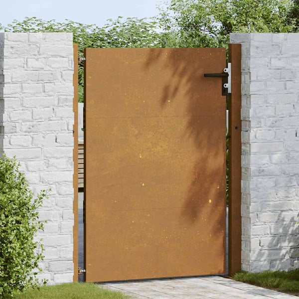 vidaXL Hageport 105x130 cm cortenstål