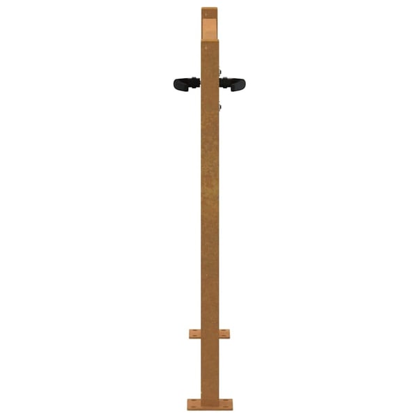 vidaXL havelåge 105x105 cm cortenstål græsdesign