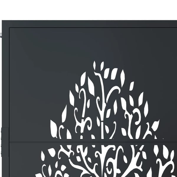 vidaXL havelåge 105x155 cm stål trædesign antracitgrå