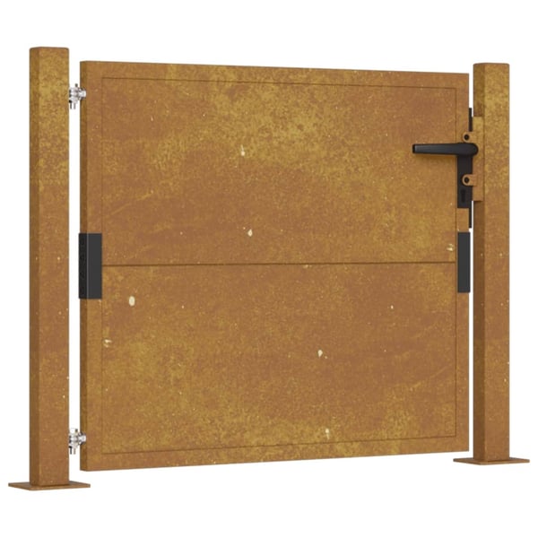 vidaXL Hageport 105x105 cm cortenstål