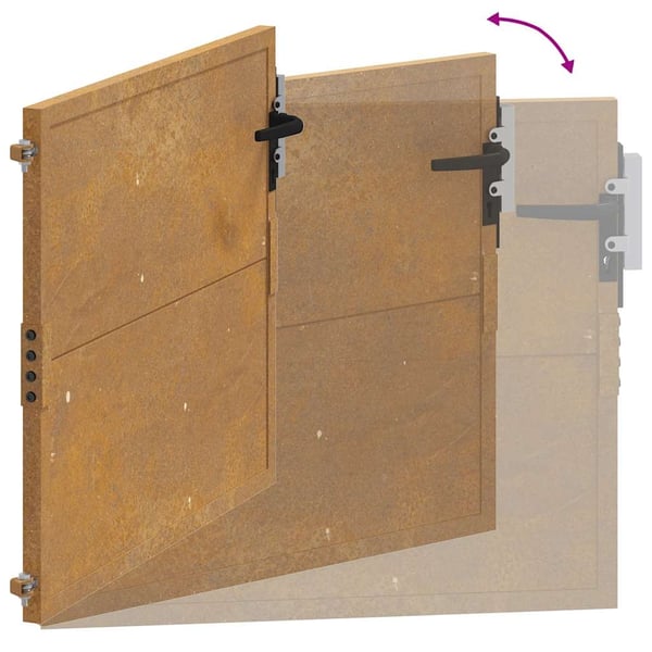 vidaXL Hageport 105x105 cm cortenstål
