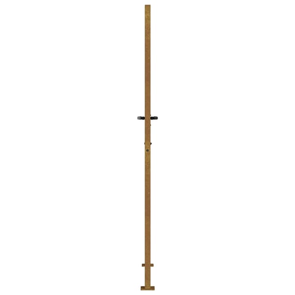 vidaXL Hageport 105x205 cm cortenstål bambusdesign