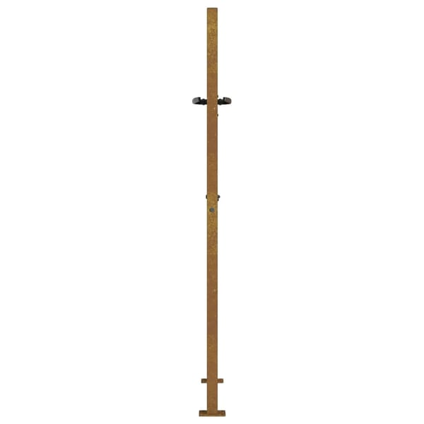 vidaXL Hageport 105x130 cm cortenstål bambusdesign
