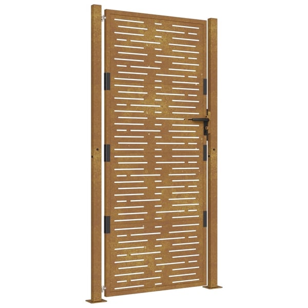 vidaXL Hageport 105x180 cm cortenstål firkantet design