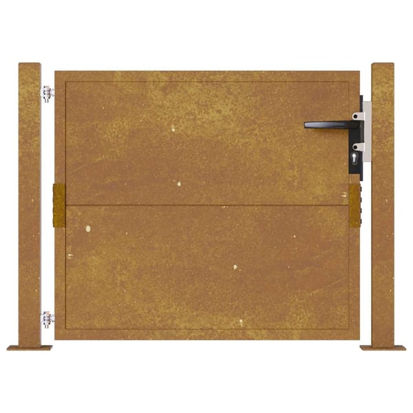 vidaXL Puutarhaportti 105x80 cm Corten-teräs