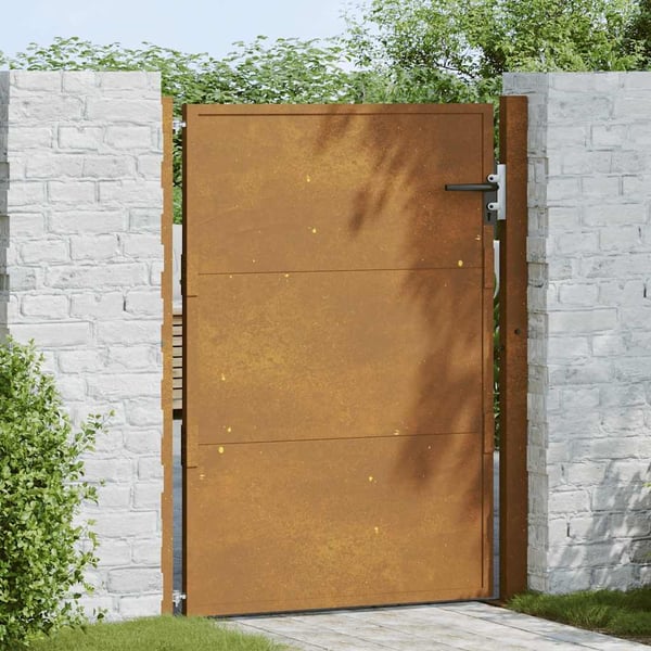 vidaXL Puutarhaportti 105x155 cm Corten-teräs