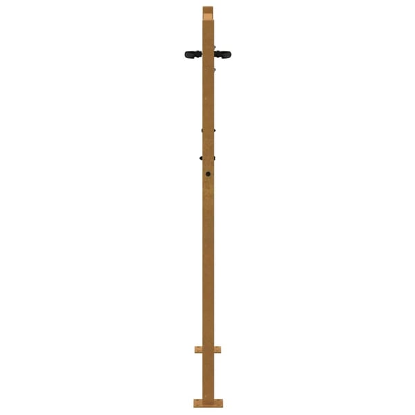 vidaXL Hageport 105x130 cm cortenstål bambusdesign