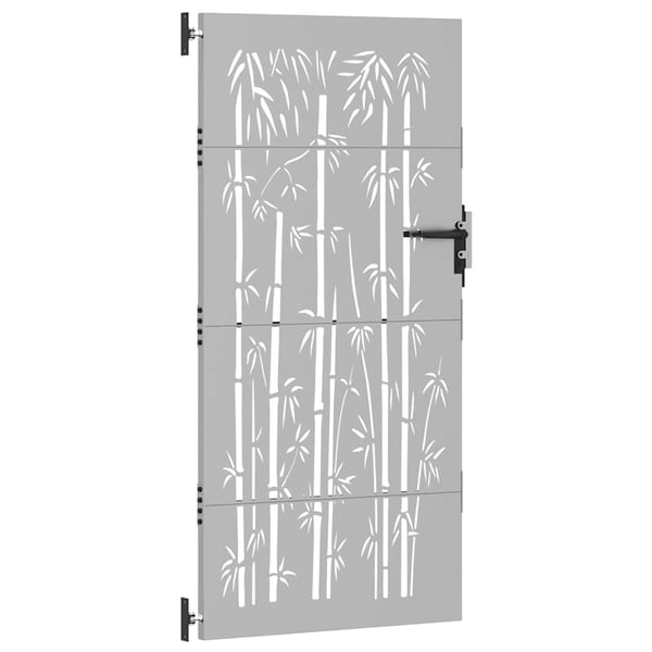 vidaXL havelåge 85x175 cm cortenstål bambusdesign