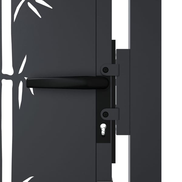 vidaXL Hageport antrasitt 105x130 cm stål bambusdesign