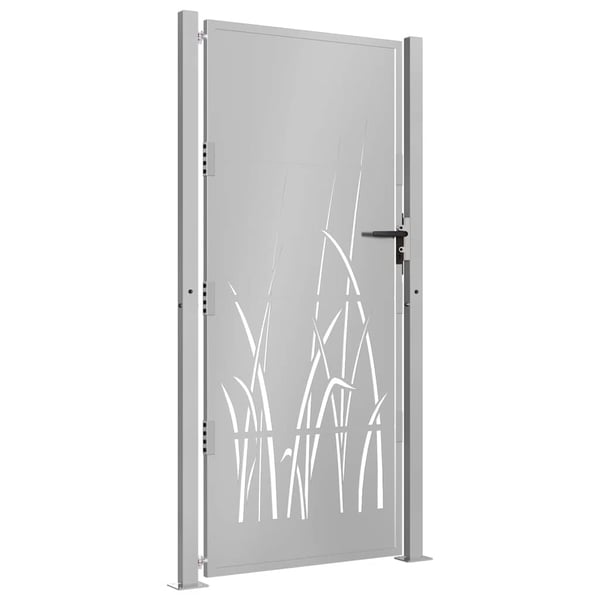 vidaXL havelåge 105x180 cm cortenstål græsdesign