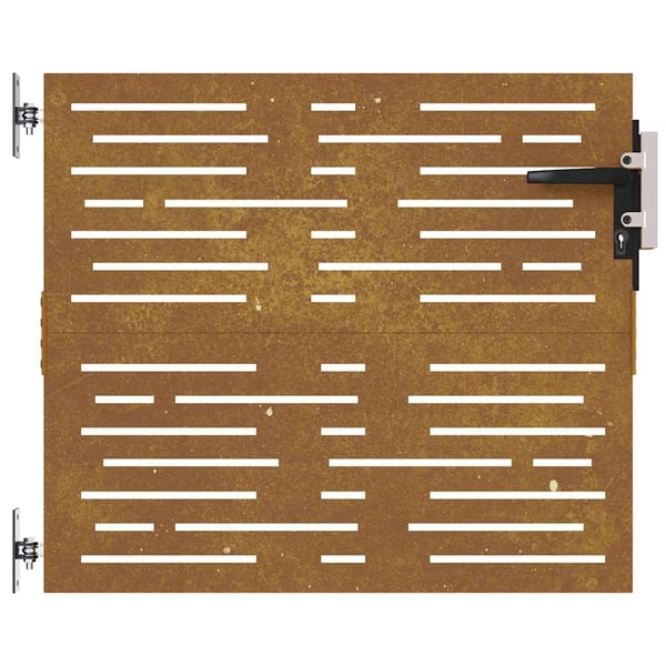 vidaXL Puutarhaportti 85x100 cm corten teräs raitakuvio