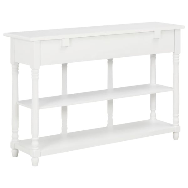 vidaXL konsolbord 110x30x76 cm konstrueret træ hvid