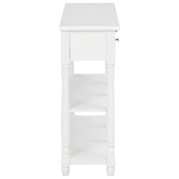vidaXL konsolbord 110x30x76 cm konstrueret træ hvid