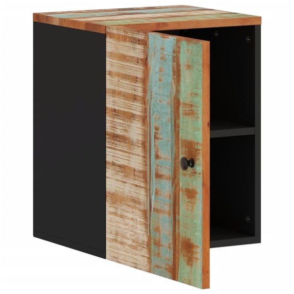 vidaXL Veggskap for baderom 38x33x48 cm gjenvunnet heltre