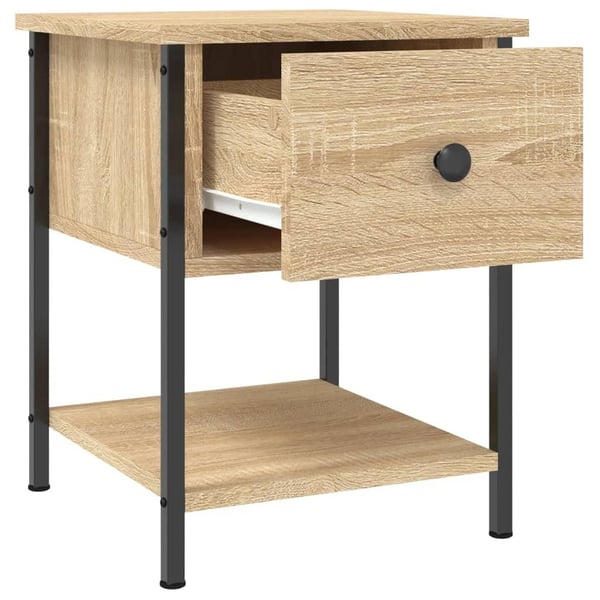 vidaXL Nattbord sonoma eik 34x35,5x45 cm konstruert tre