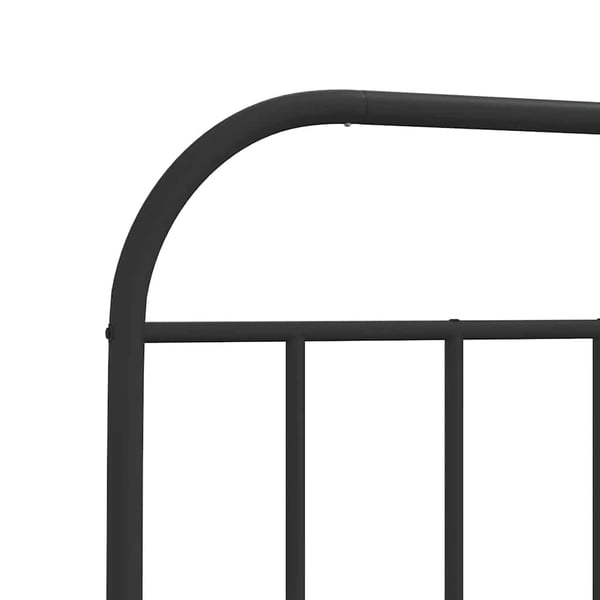 vidaXL Utskiftbar sengegavl i metall svart 100 cm