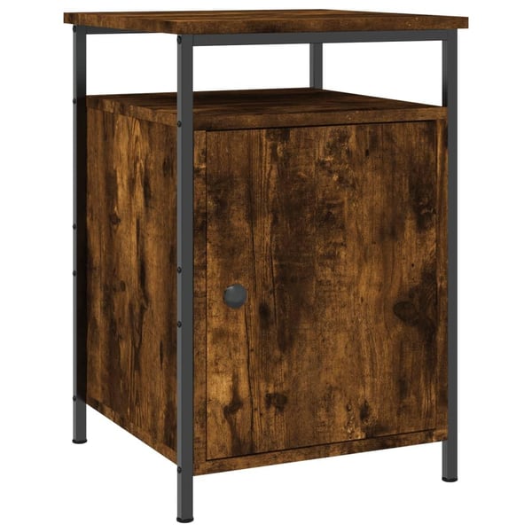 vidaXL Nattbord røkt eik 40x42x60 cm konstruert tre