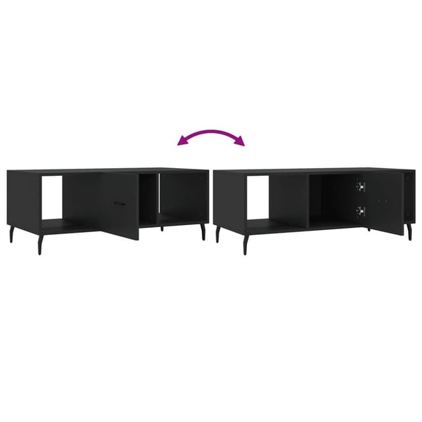 vidaXL sofabord 102x50x40 cm konstrueret træ sort