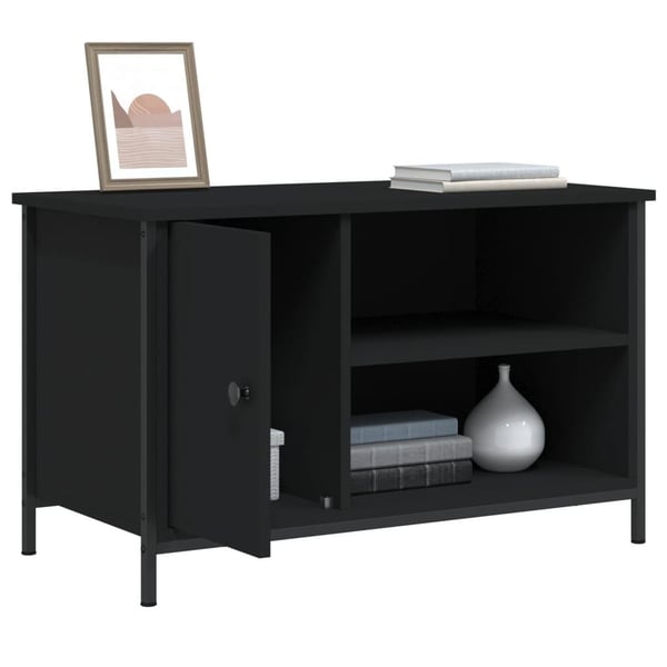 vidaXL TV-benk svart 80x40x50 cm konstruert tre