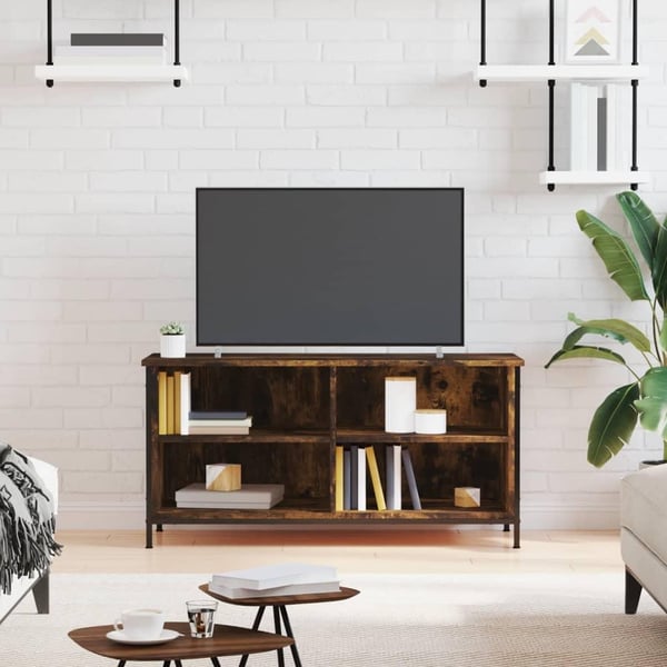 vidaXL TV-benk røkt eik 100x40x50 cm konstruert tre