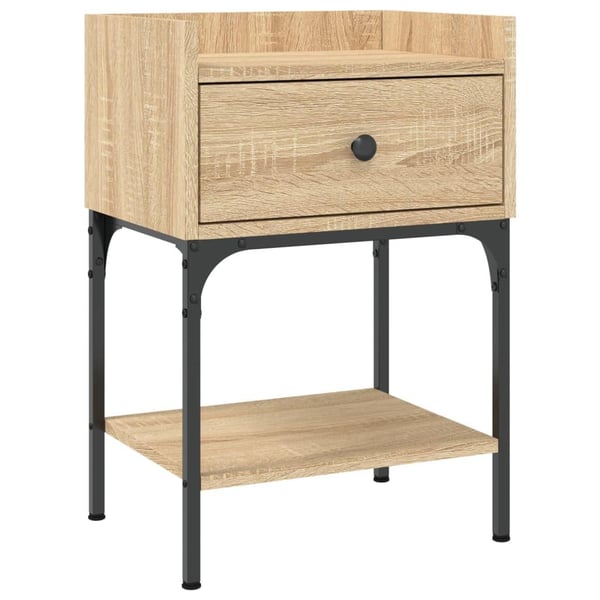 vidaXL Nattbord sonoma eik 40,5x31x60 cm konstruert tre