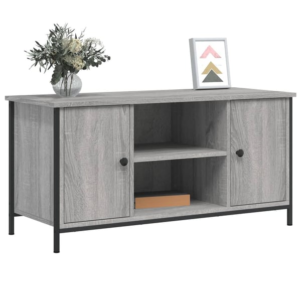 vidaXL TV-benk grå sonoma 100x40x50 cm konstruert tre
