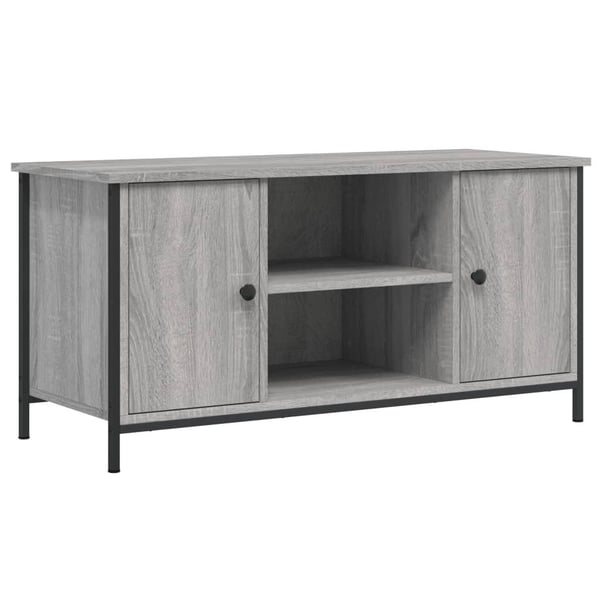 vidaXL TV-benk grå sonoma 100x40x50 cm konstruert tre