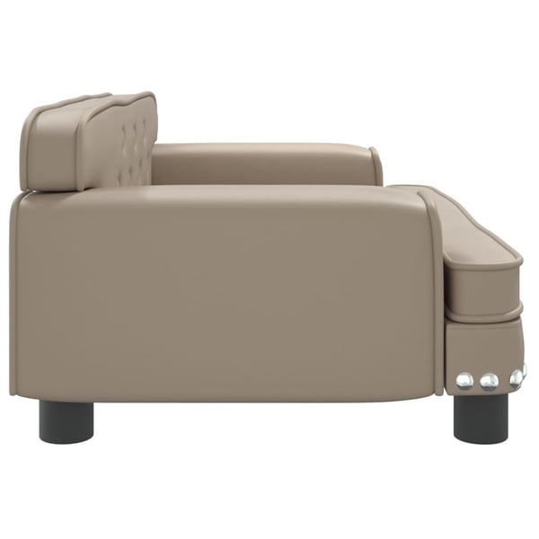 vidaXL hundeseng 70x45x30 cm kunstlæder cappuccinofarvet