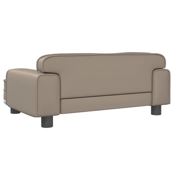 vidaXL hundeseng 70x45x30 cm kunstlæder cappuccinofarvet