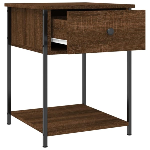 vidaXL Nattbord brun eik 44x45x58 cm konstruert tre