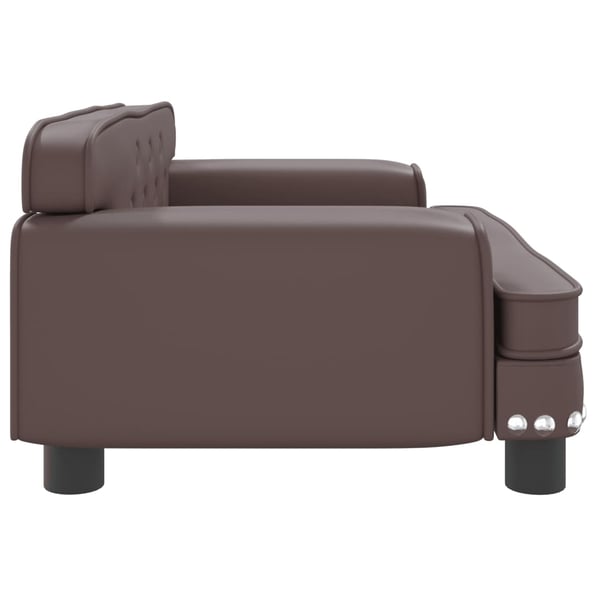 vidaXL sofa til børn 70x45x30 cm kunstlæder brun