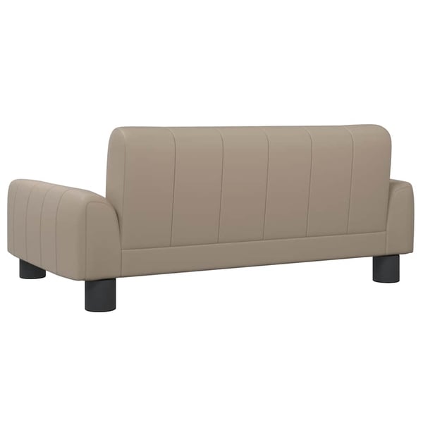 vidaXL sofa til børn 70x45x30 cm kunstlæder cappuccinofarvet