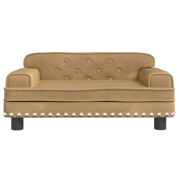 vidaXL sofa til børn 70x45x30 cm fløjl brun