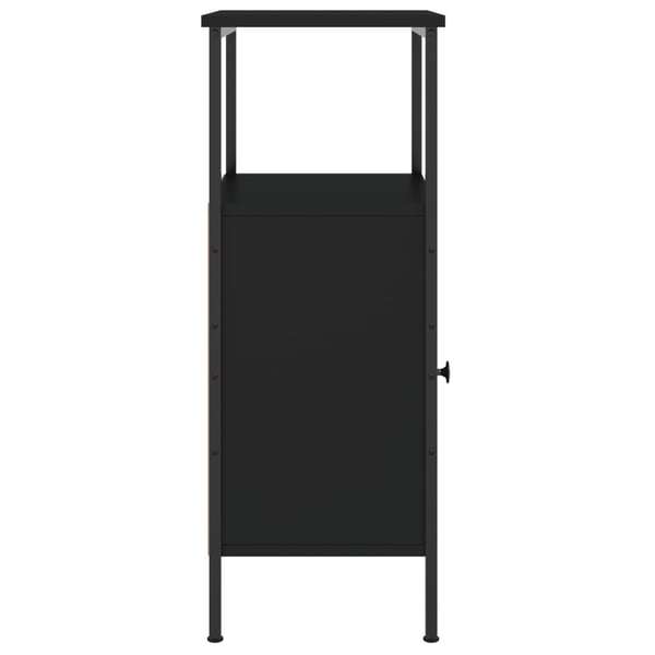 vidaXL sengebord 41x31x80 cm konstrueret træ sort