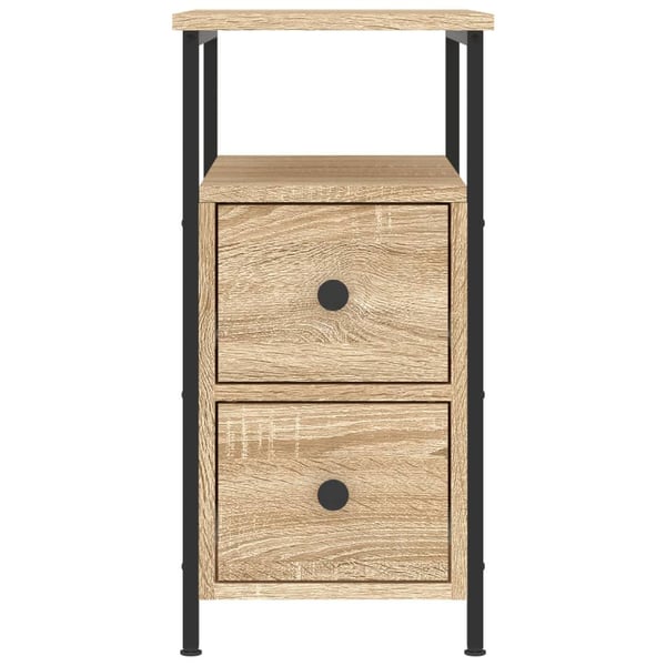 vidaXL Nattbord sonoma eik 30x60x60 cm konstruert tre