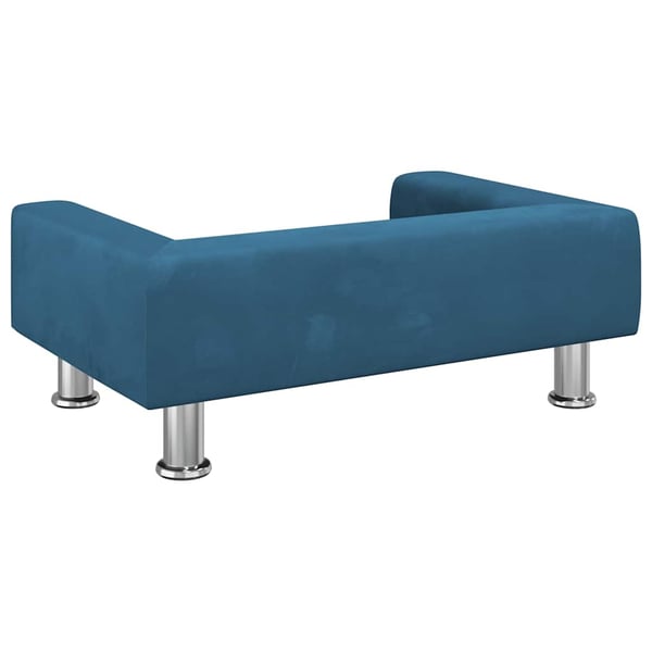 vidaXL hundeseng 70x45x26,5 cm velour blå