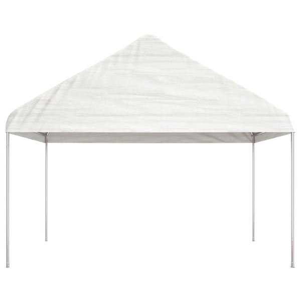 vidaXL Paviljong med tak hvit 15,61x4,08x3,22 m polyetylen