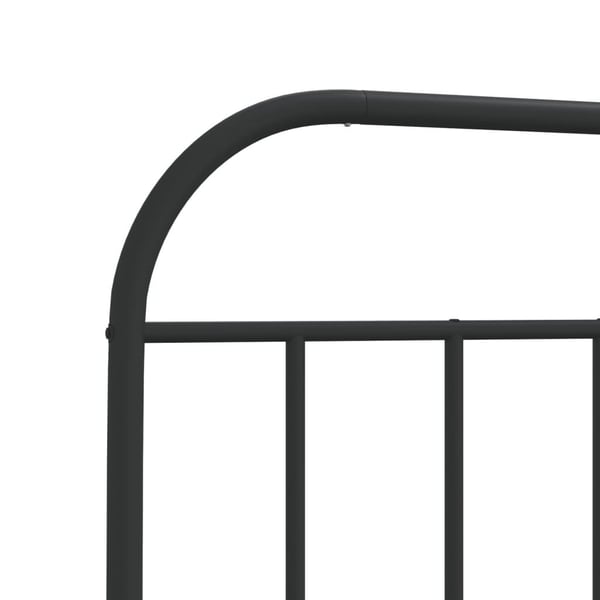 vidaXL Sengeramme i metall med hodegavl svart 80x200 cm