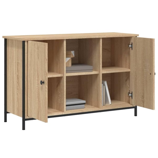 vidaXL TV-benk sonoma eik 100x35x65 cm konstruert tre