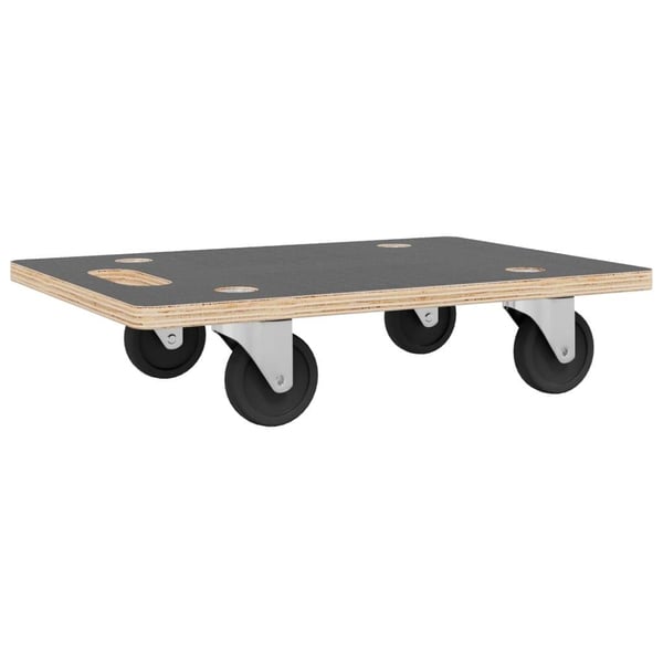 vidaXL dollyvogne 2 stk. 80x55x11,5 cm rektangulær
