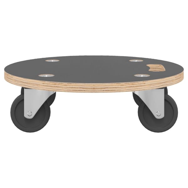 vidaXL dollyvogne 2 stk. Ø38x11,5 cm rund